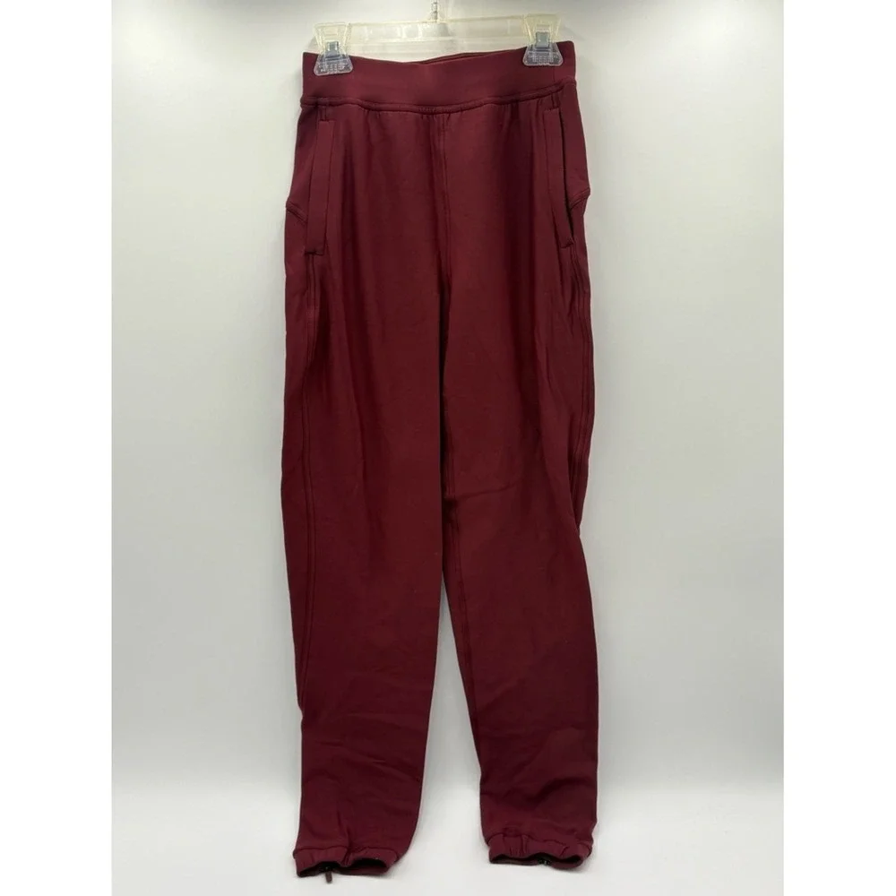 Lululemon Adapted State Tech Fleece Joggers Red Merlot Size 0 NWOT